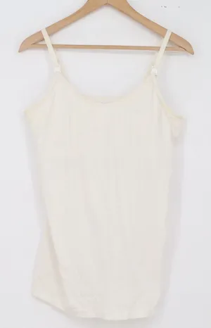 Under Control Nursing Camisole Womens XL Maternity Ivory Clip Down Straps Good thumbnail 1