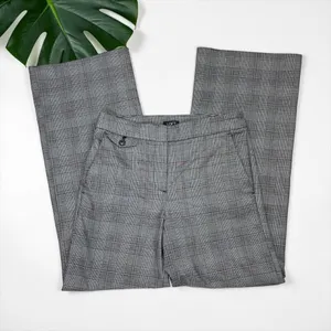 LOFT Glen Plaid Check Wide Leg Trousers thumbnail 5