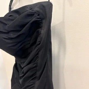 VTG Y2K Jessica McClintock Black Strapless‎ Ruched Mini Cocktail Dress LBD Sz 14 thumbnail 5