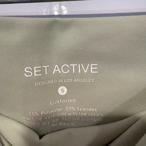 Light Green Set Active Women's High-Waisted‎ Shorts thumbnail 3
