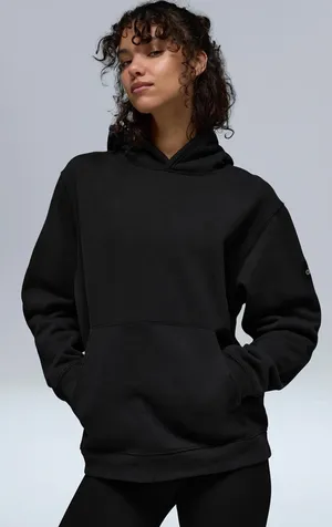 Alo Yoga NWT Renown Heavy Weight Hoodie in Black Size M oversized thumbnail 1