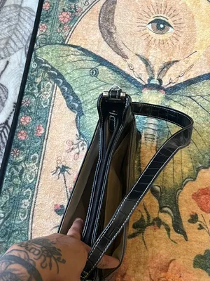 Y2k vintage Classic Black Shoulder Bag thumbnail 5