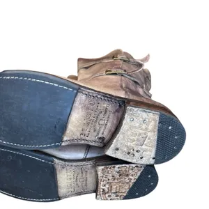 💜 Bed|Stu Gray-Purple Distressed Leather Moto Boots 👢 Women’s Buckle Mid-Calf 💜 thumbnail 7