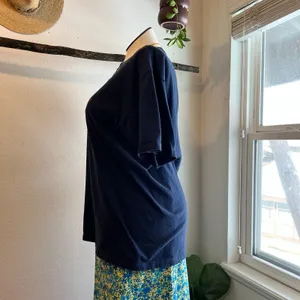 Guess Vintage Blue 100% Cotton USA Oversized Short Sleeve T Shirt Size Large thumbnail 4