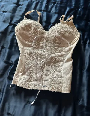 Corset White Top Cute Lolita Style thumbnail 1