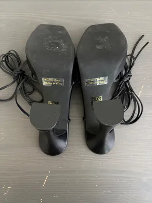 Jeffrey Campbell Primadonna strappy lace-up Platform block heels black size 9 thumbnail 10