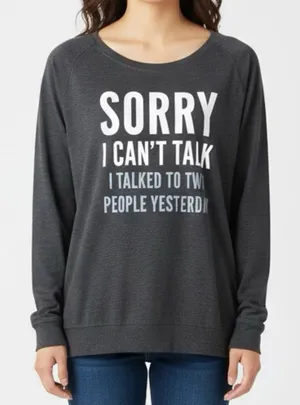 Gray Graphic Sweatshirt Size 4X thumbnail 1