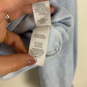 Aerie Endless Summer Cropped Sweatshirt Puff Sleeve Eyelet Blue Women’s Size XS thumbnail 5