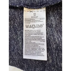 Gap Dark Blue Heather Relaxed Fit Hooded Sweatshirt thumbnail 6