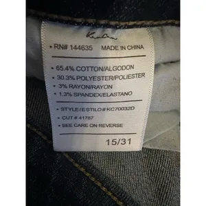 KanCan Jeans Size 15/31 Madalynn Bootcut High Rise Side Slits Stretch Blue Denim thumbnail 3