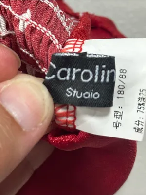 Caroline Studio Red White Polka Dot Ruched Tie Front Crop Top Flutter Sleeve Size undefined thumbnail 5
