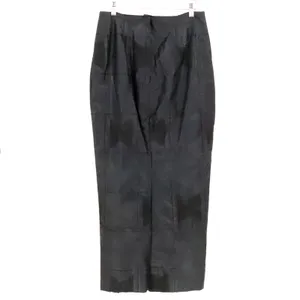 Embroidered Patchwork Maxi Skirt Size S Black Quilted Handmade Gothic Slit thumbnail 2