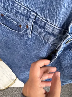 Abercrombie & Fitch XS Denim Mini Shirt Dress Cotton Lyocell Button Front thumbnail 8