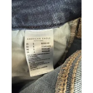American Eagle‎ AE Next Level Stretch Curvy High Rise Jegging Dark Wash Size 0 thumbnail 9