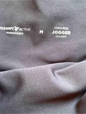 Old Navy Active Powersoft High Rise Legging Joggers Black Women’s Size M Go-Dry thumbnail 6