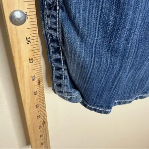 BKE Payton distressed dark wash denim jeans size 30R ladies thumbnail 11