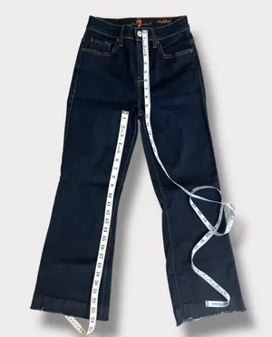 7 For All Mankind Cropped Ali Flare dark wsah euc 24 thumbnail 3