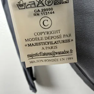 Majestic Filatures Top Womens Size 3 Grey Cotton Cashmere Silk Back Split Neck thumbnail 9