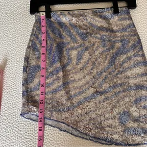 Revolve More To Come Ava Sequin Mini Skirt in Blue Multi Color SZ S thumbnail 14