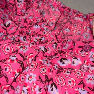 NEW With Tag Free People Pink Floral Cropped James Smock Top Small thumbnail 7