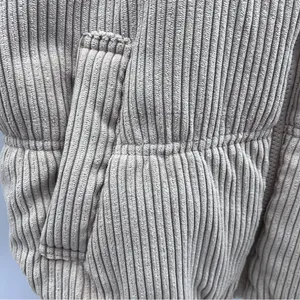 Forever 21 Cream Wide Wail Corduroy Vest w/Front Pockets-Size L thumbnail 3