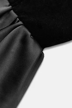 Zara top Black Strapless Peplum Corset ruffle voluminous party cocktail thumbnail 10