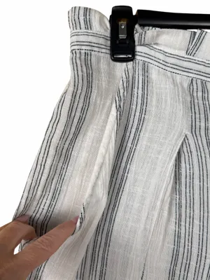 Free People Pants Size Large NWT Ivory Semi Sweet High Rise Coastal Beach Crop thumbnail 7