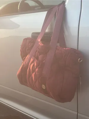 NWT Wantable Quilted Tote Bag in Burgundy thumbnail 3