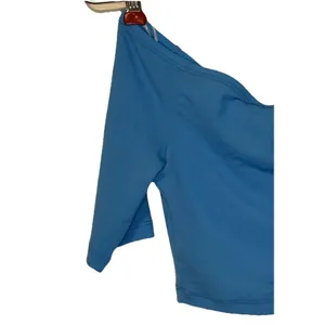 Zara Women Top Cropped Short Sleeve Off‎ Shoulder Stretch Blue Size Medium NWT thumbnail 8
