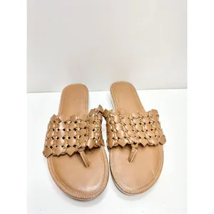 ALI MACGRAW Sandals Womens Size 8 Leather Wren Woven Slip On Shoes‎ thumbnail 4
