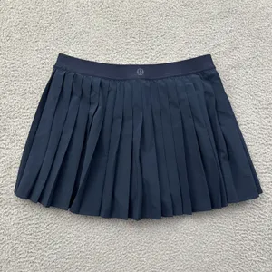 Lululemon High Rise Pleated Tennis Skirt Skort True Navy Athletic Women's 10 thumbnail 2