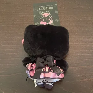 Hello Kitty Butterfly Mascot Holder Black Bag Charm by Sanrio New With Tags thumbnail 2