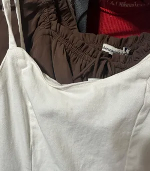 H&M White Denim Dress thumbnail 4