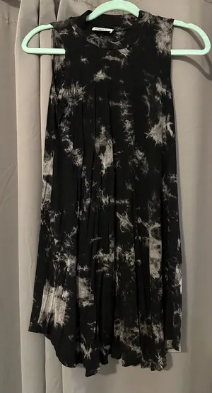 Ginger G Tie-Dye Dress Black and White Boho‎ Chic Summer Wear thumbnail 1