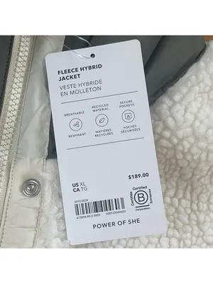 Athleta Quilted Sherpa Fleece Hybrid Jacket XL Sage Green Gorpcore, Quiet Luxury thumbnail 5