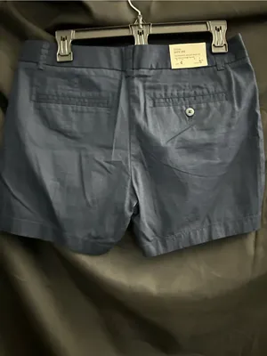 J. Crew Women's Navy Cotton Broken In City Fit Chino Shorts SZ 4 NWT thumbnail 2