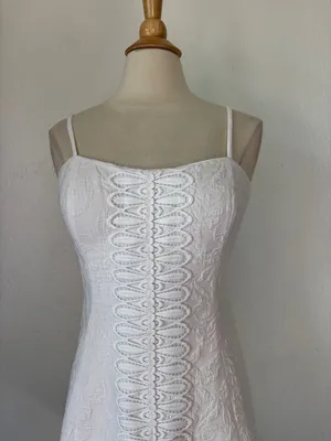 Solid White Lilly Pulitzer Crochet Bow Back Summer Dress thumbnail 2