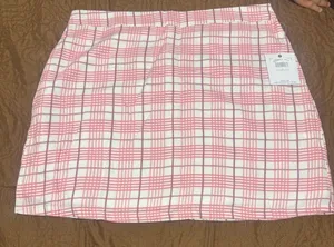 O'Neill Pink and White Plaid Mini Skirt thumbnail 1
