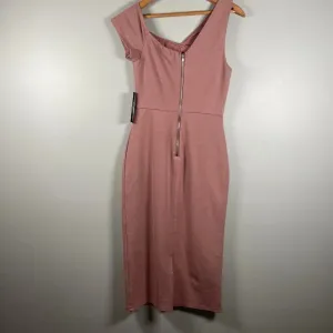 Lulu's Open Your‎ Heart Mauve Pink One-Shoulder Bodycon Midi Dress size XS Party thumbnail 5