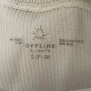 Aerie White Ribbed 7/8 Leggings High Rise thumbnail 4