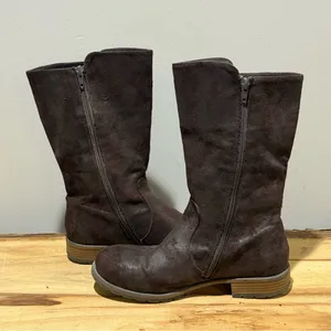 Ruff Hewn Maya Dark Brown Faux Suede‎ Moto Boots Size 8 A37 thumbnail 9