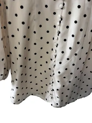 Urban Outfitters mini dress/tunic, size XS, preppy, polka dot, dressy, party thumbnail 3