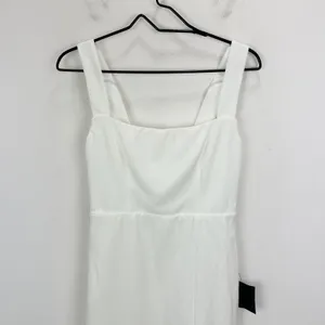 Lulus Social Sensation White Square Neck Mini Bodycon Dress Fitted Small NWT thumbnail 7