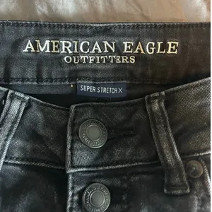 American Eagle Black High Rise Mini Jean Skirt - 6S thumbnail 4