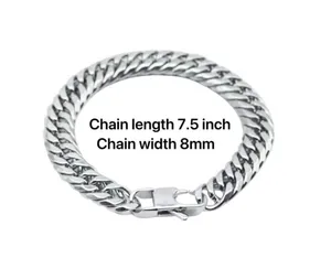 Link Chain Bracelet for Men and Women Streetwear Hip Hop Punk Unisex Style thumbnail 4