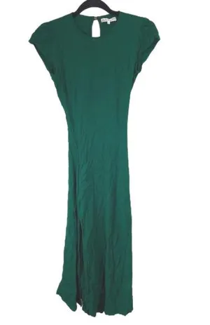 Reformation the Gavin dress in emerald size 4 thumbnail 1