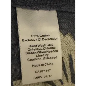 Talbots Chambray Off The Shoulder Shift Dress Embroidered Floral Smocked size 16 thumbnail 7