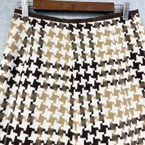 VTG 90s Perry Ellis Houndstooth‎ Skirt Womens 4 Academia Schoolgirl Classic thumbnail 4