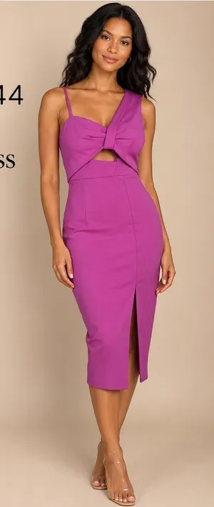 Bailey 44 Zennie Dress Midnight Purple Cutout Asymmetrical Midi S NWT thumbnail 1