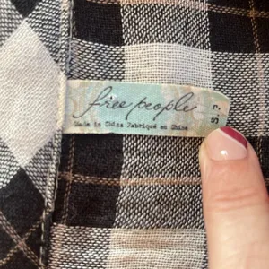 Free People Buffalo Plaid button down shirt. Size S thumbnail 7